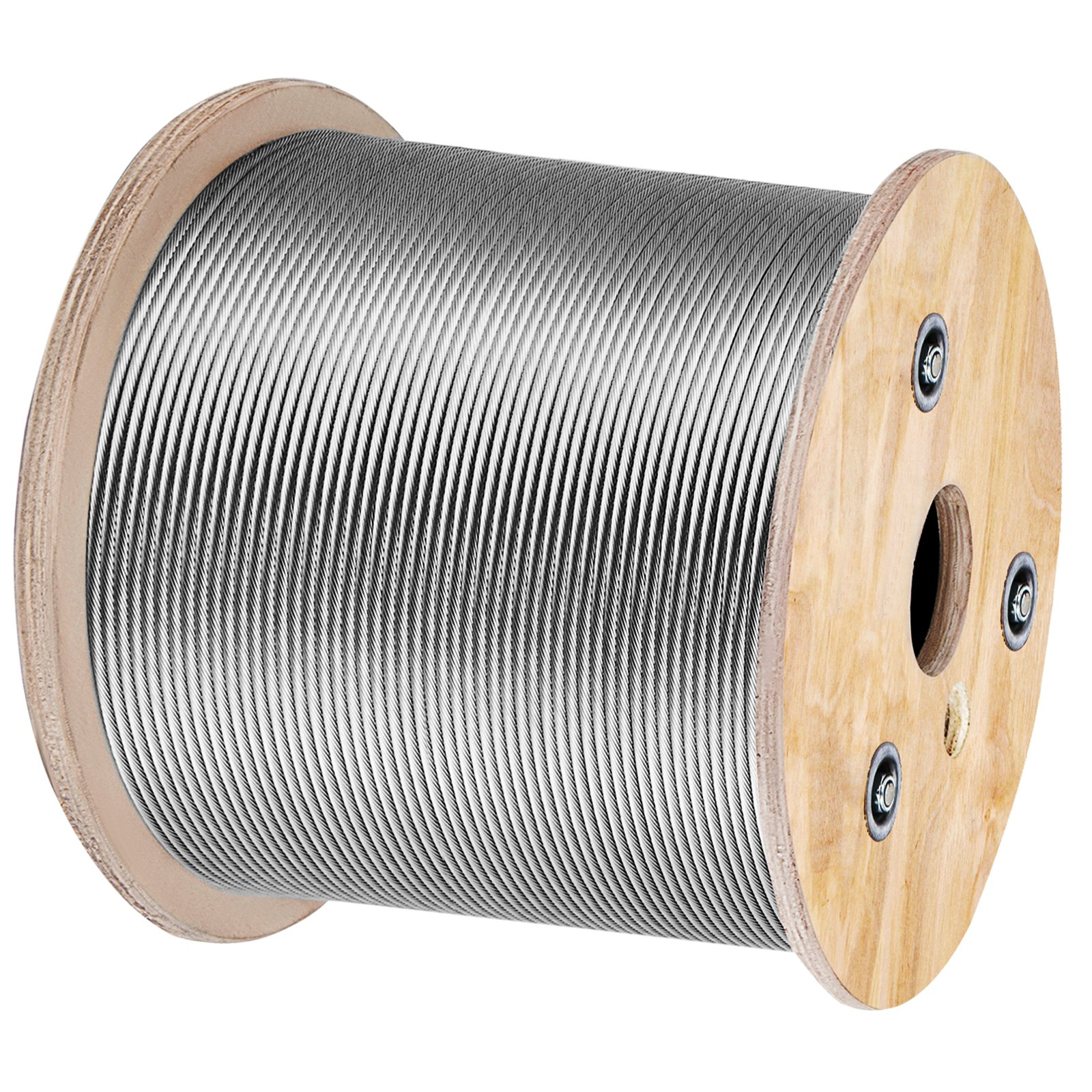 Carrete de cable de acero inoxidable de 3/16 pulgadas | VEVOR