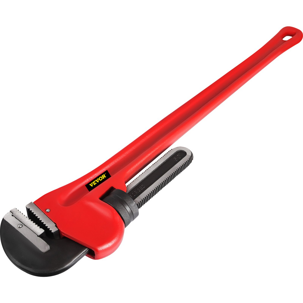 Llave para tubos recta de 51" con mango de hierro fundido | VEVOR