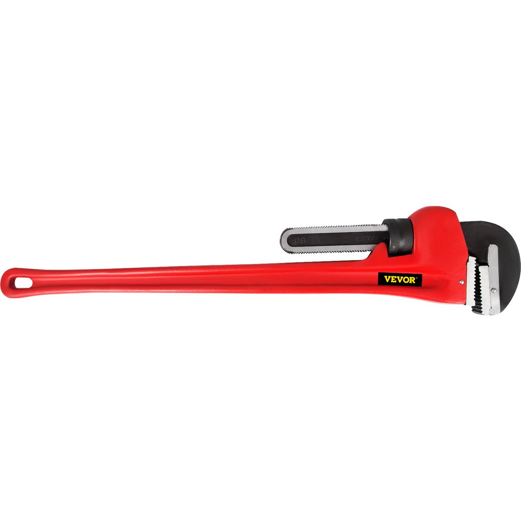 Llave para tubos recta de 51" con mango de hierro fundido | VEVOR