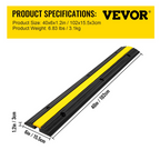 Paquete de 4 rampas protectoras de cables de goma | VEVOR