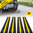 Paquete de 4 rampas protectoras de cables de goma | VEVOR
