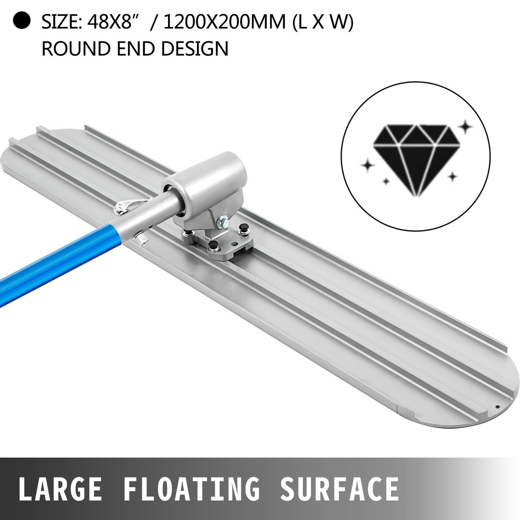 Flotador de hormigón Bull Float de magnesio de 48 x 8" | VEVOR