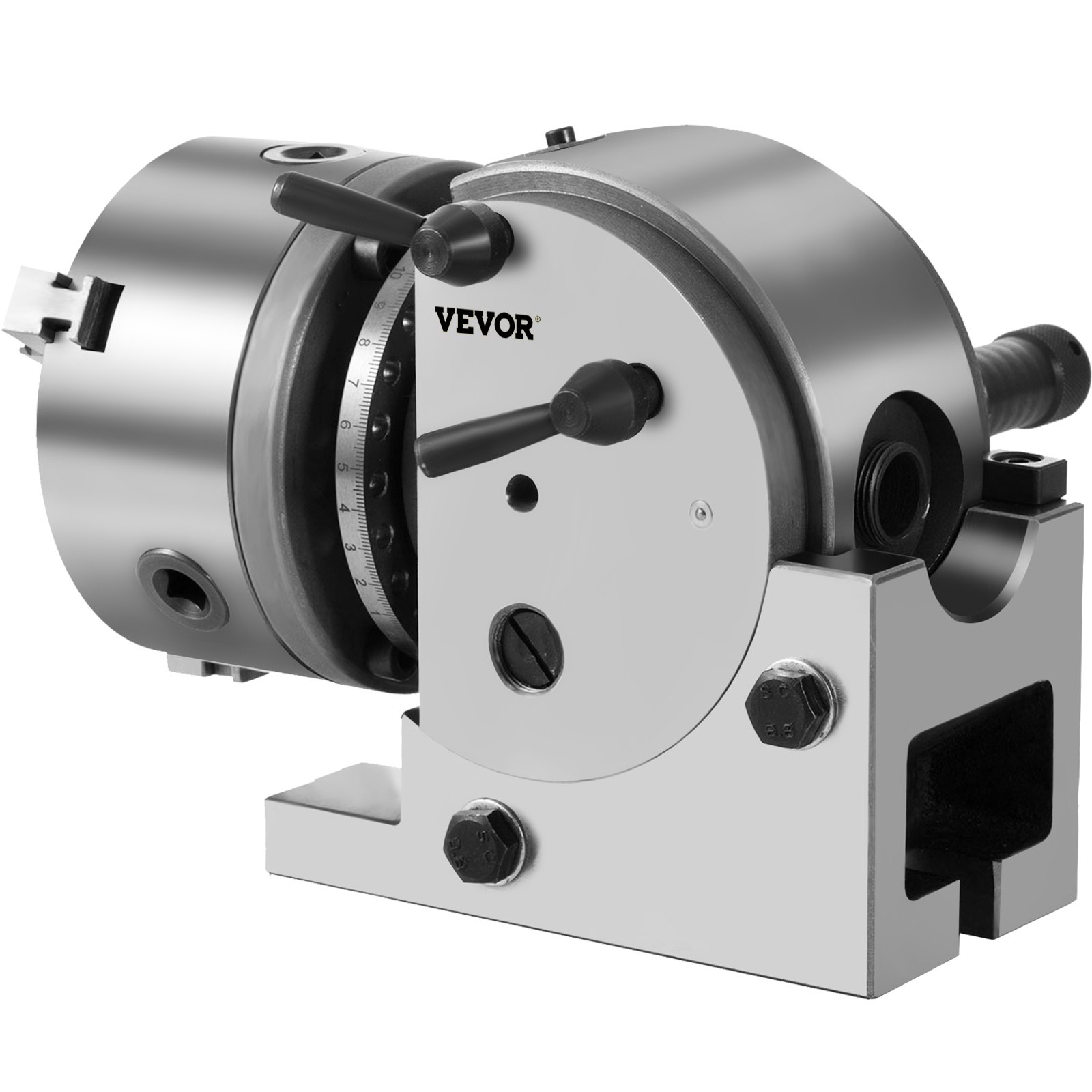 Cabezal divisor BS-0 de 5 pulgadas con mandril | VEVOR