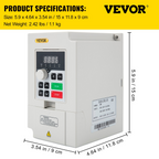Variador de frecuencia, entrada de CA 220 V | VEVOR