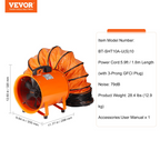Ventilador portátil, 10 pulgadas | VEVOR