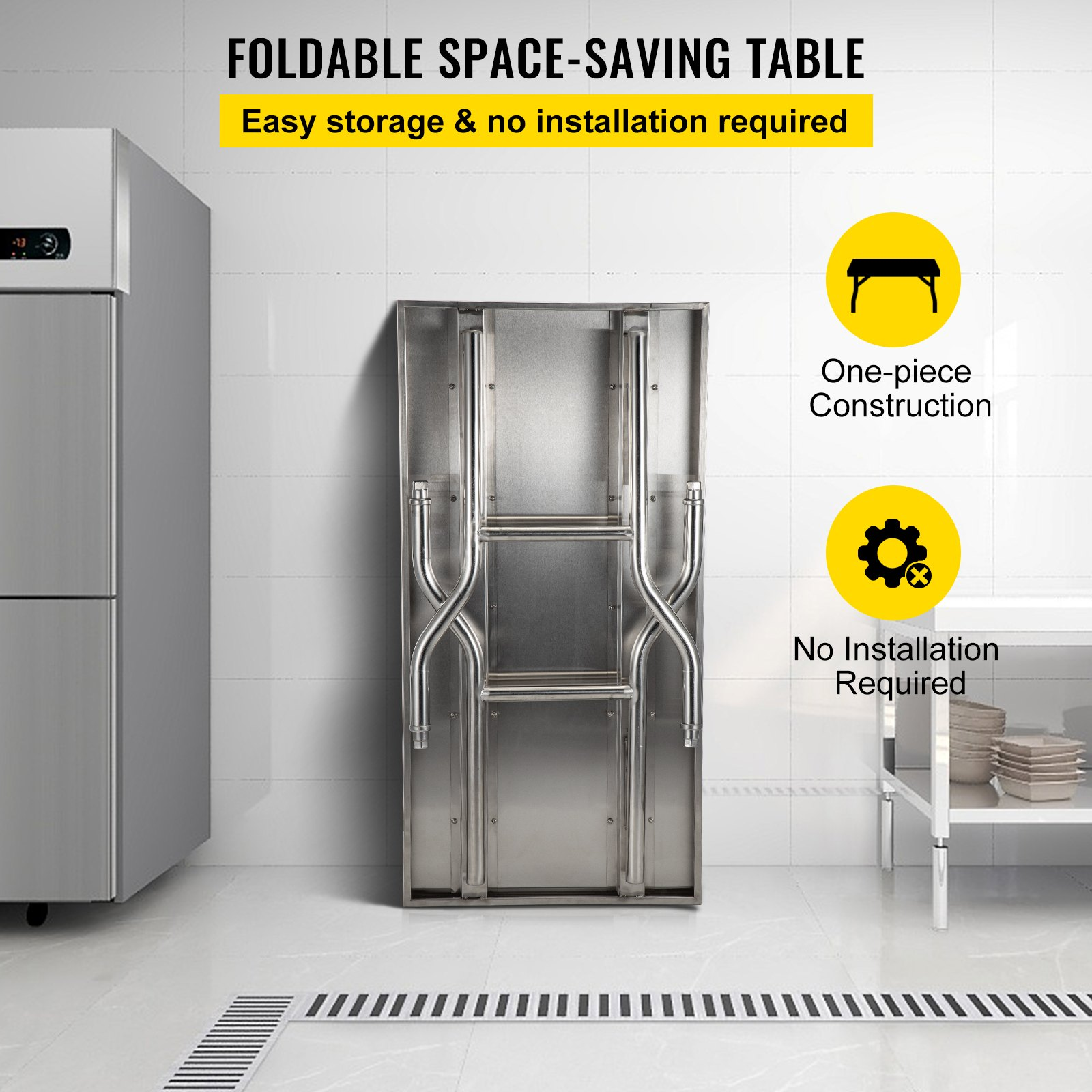 Mesa de preparación comercial plegable | VEVOR