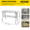 Mesa de preparación comercial plegable