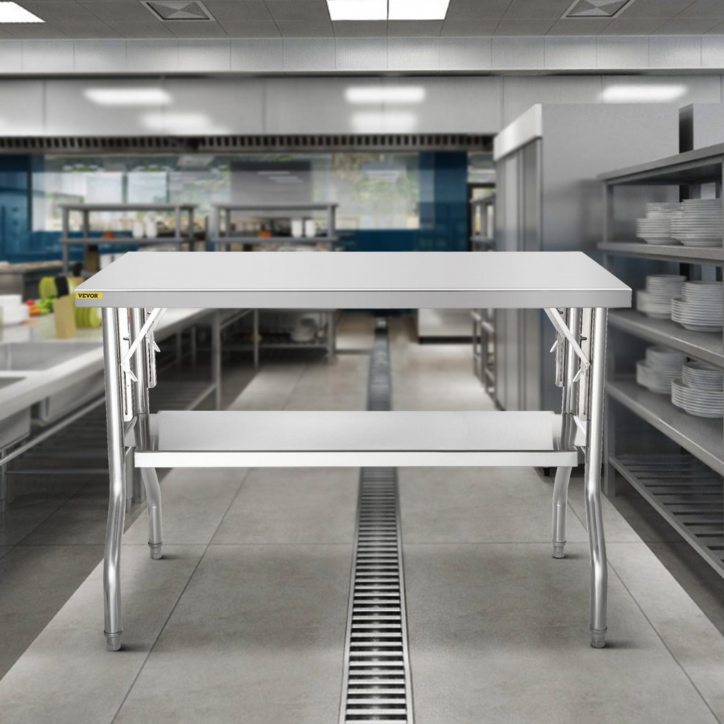 Mesa de preparación comercial plegable | VEVOR