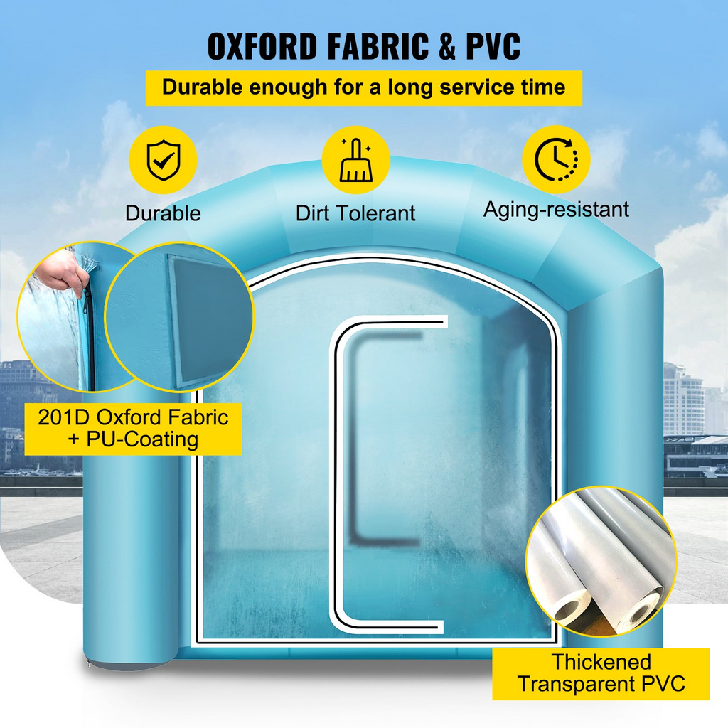 Cabina de pintura inflable para automóviles | VEVOR