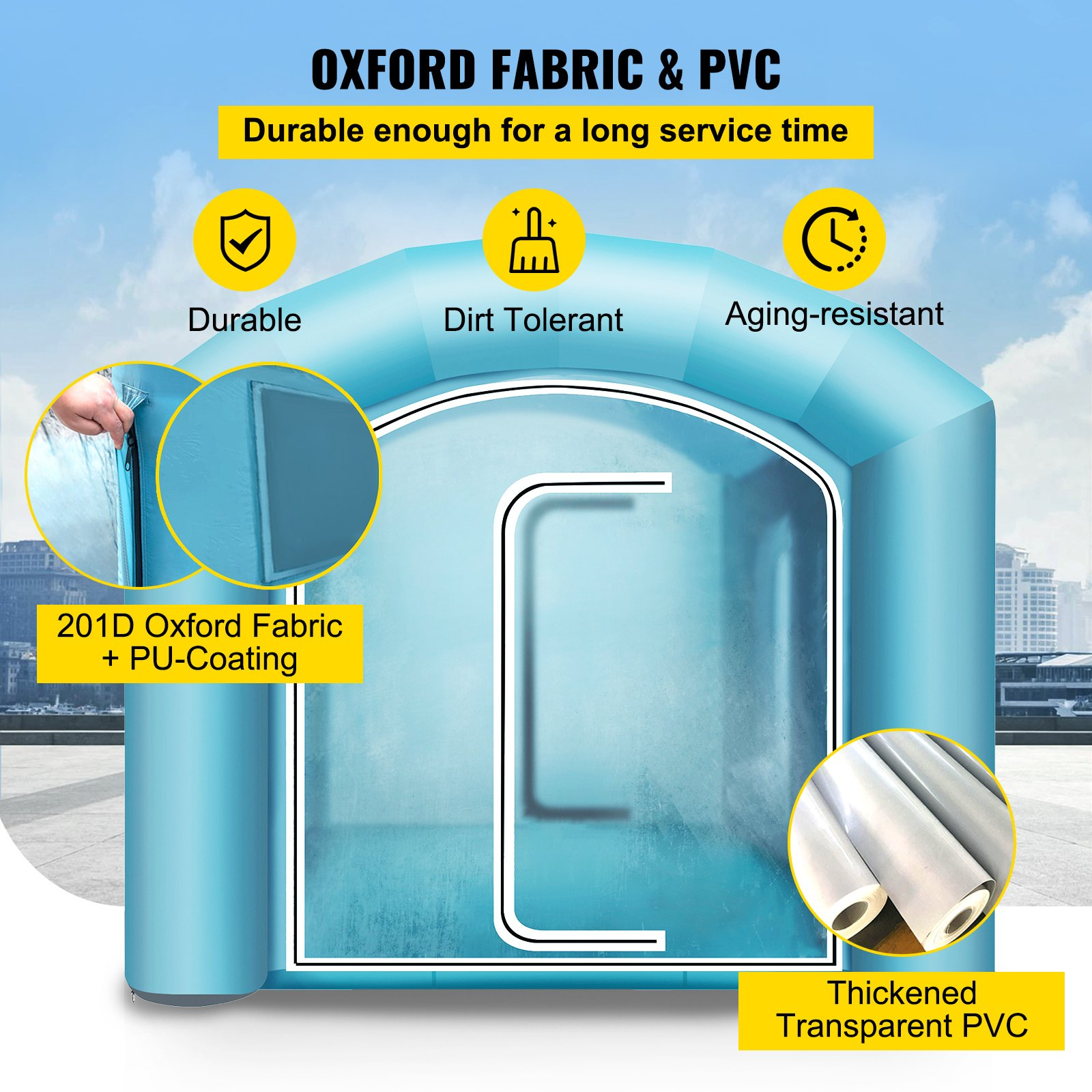 Cabina de pintura inflable para automóviles | VEVOR