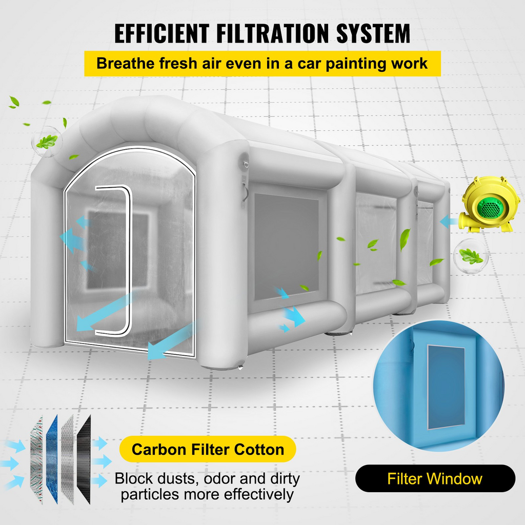 Cabina de pintura inflable para automóviles | VEVOR