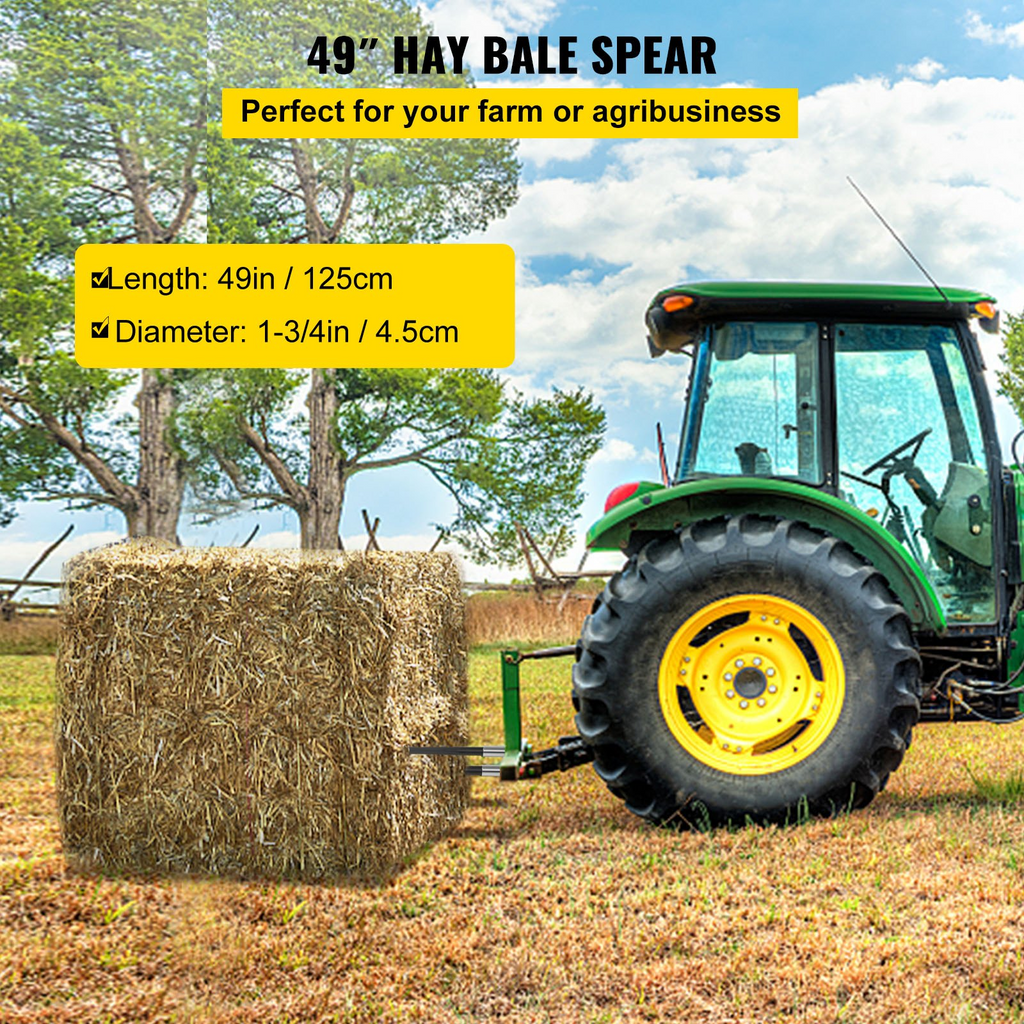 Lanzas para pacas de heno de 49", capacidad de 4000 lbs