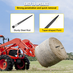 Lanzas para pacas de heno de 49", capacidad de 4000 lbs
