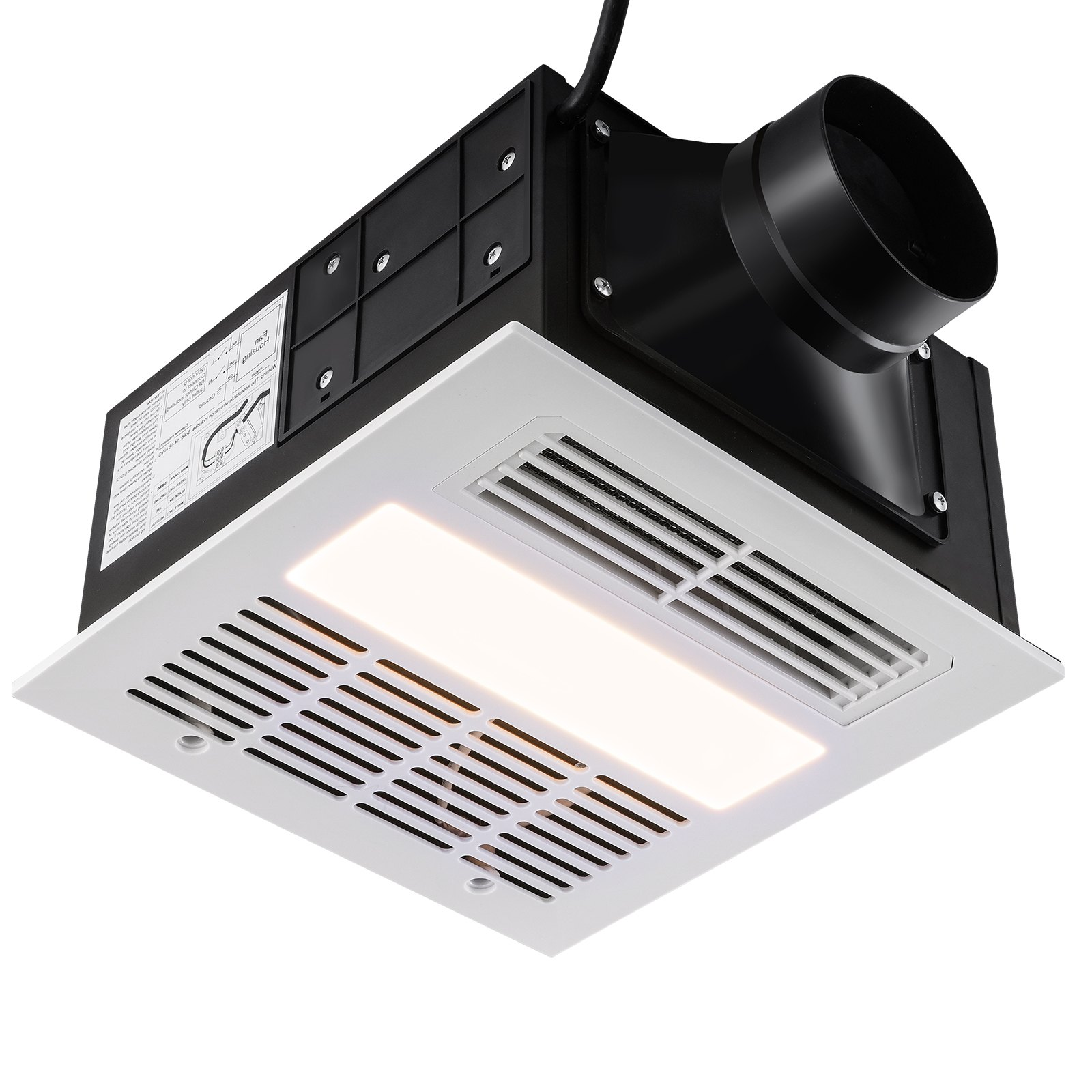Ventilador extractor de baño, calefacción de 1500 W | VEVOR