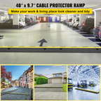 Rampa protectora de cables 5 unidades, 2 canales | VEVOR
