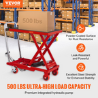 Mesa elevadora hidráulica, capacidad de 227 kg, 72 cm | VEVOR