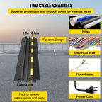 Rampa protectora de cables (4 paquetes, 2 canales | VEVOR