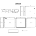 Caja de acero NEMA, 24x24x8''
