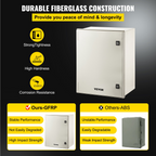 Caja eléctrica de fibra de vidrio NEMA 4X de 24x20x9