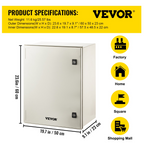 Caja eléctrica de fibra de vidrio NEMA 4X de 24x20x9