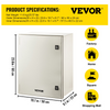 Caja eléctrica de fibra de vidrio NEMA 4X de 24x20x9