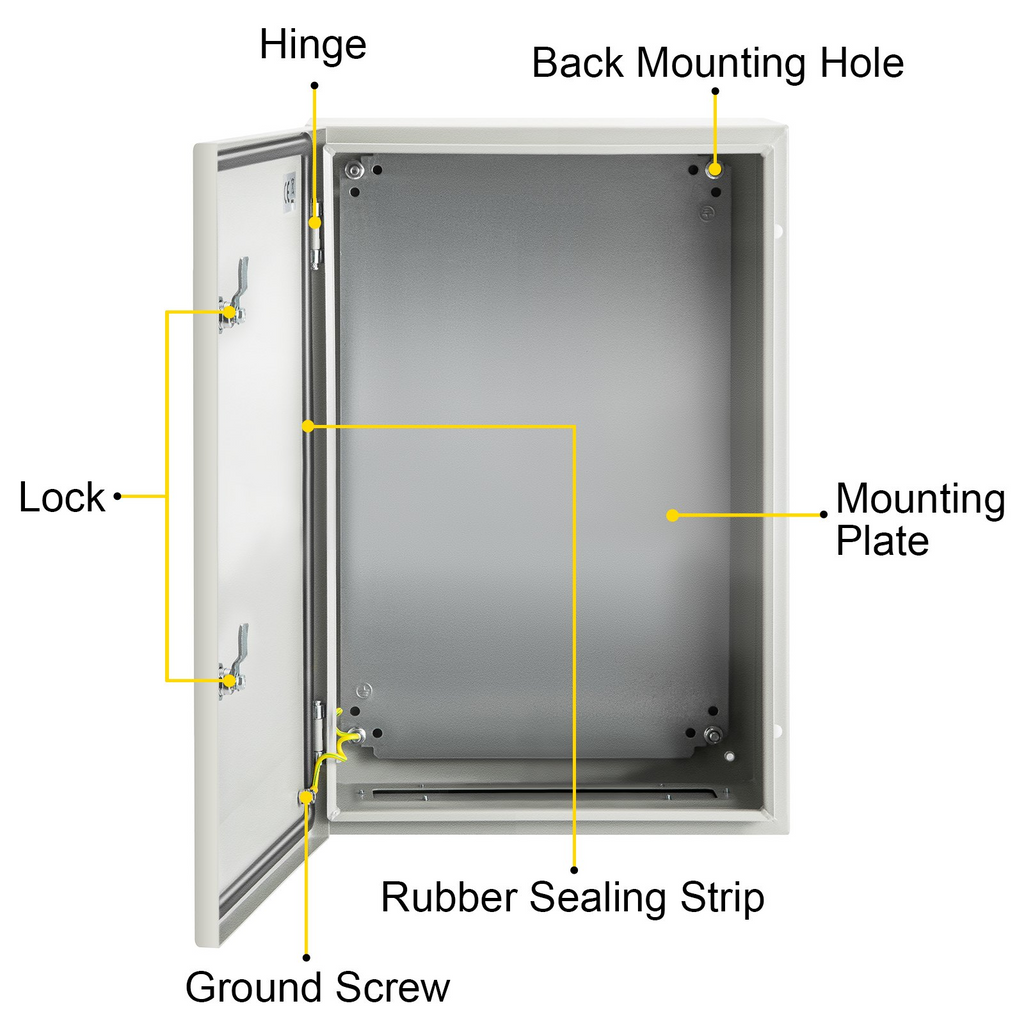 Caja de acero NEMA, 24 x 16 x 10'' | VEVOR