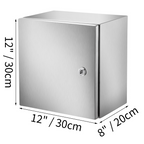 Caja eléctrica de acero inoxidable NEMA, 12 x 12 x 8''
