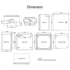 Caja de acero NEMA, 12 x 12 x 8'' | VEVOR