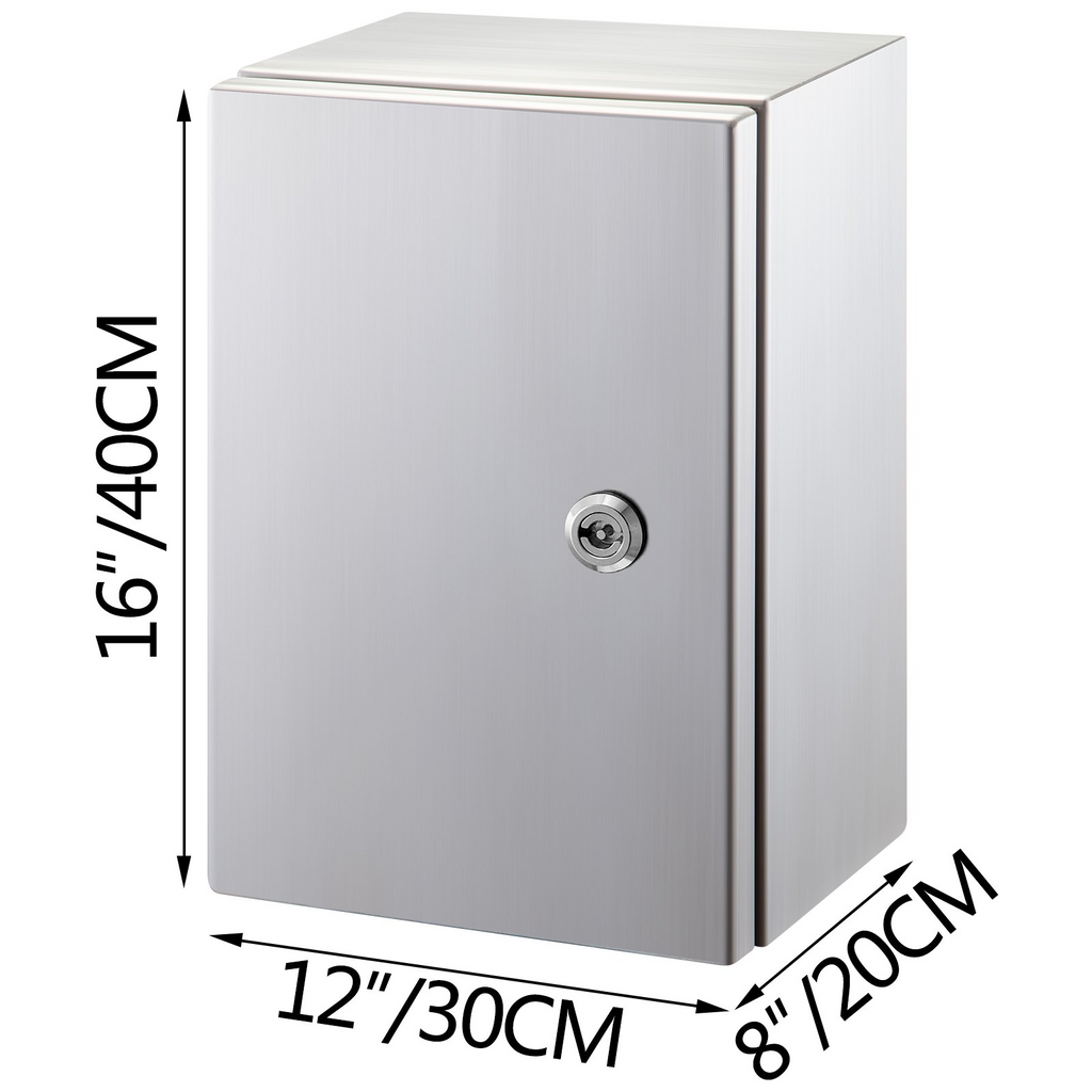 Caja eléctrica de acero inoxidable NEMA, 16 x 12 x 8''