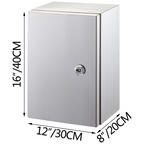 Caja eléctrica de acero inoxidable NEMA, 16 x 12 x 8''