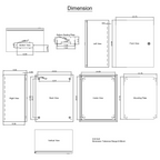 Caja de acero NEMA, 20 x 16 x 10'' | VEVOR