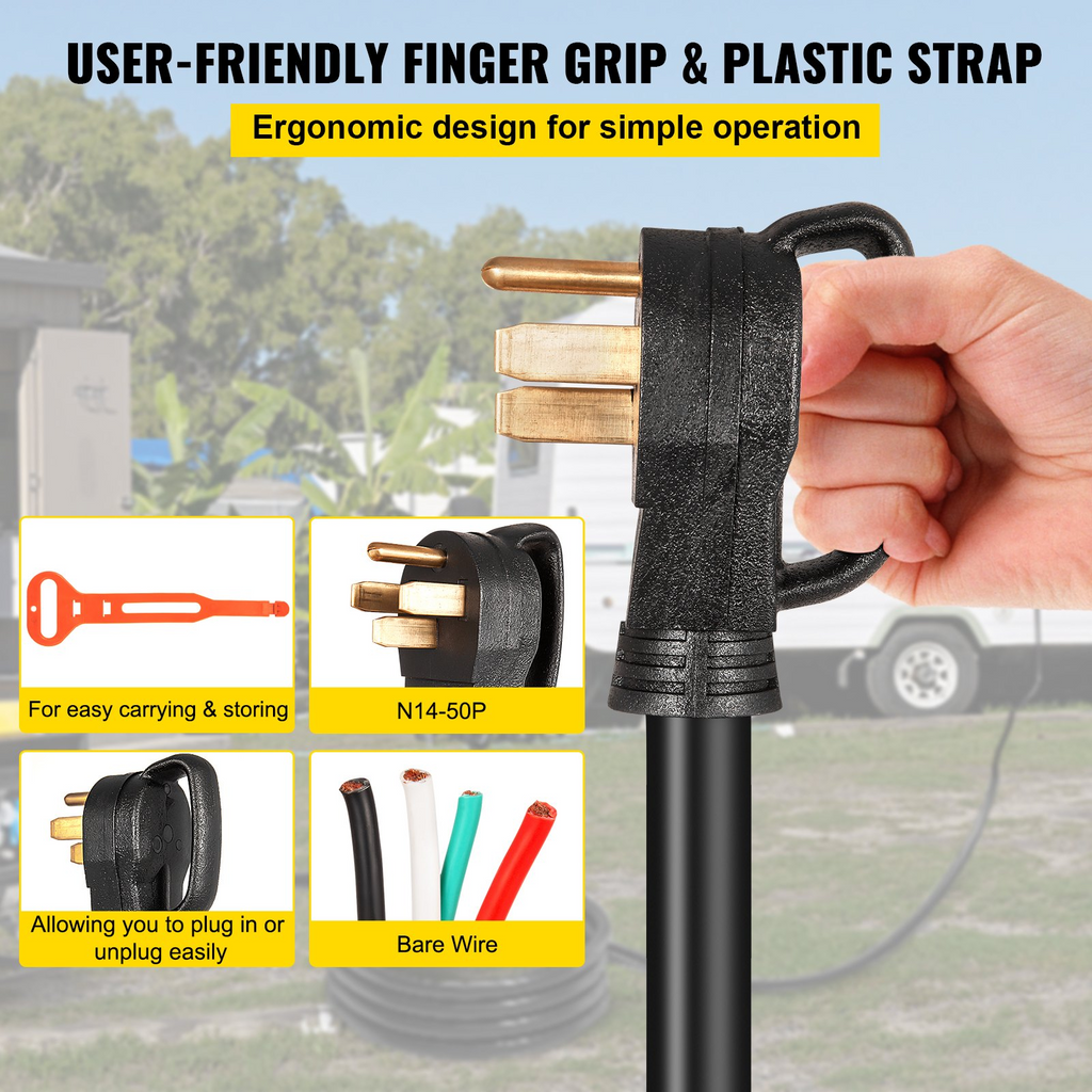Cable de alimentación para caravanas y generadores FDJYCX30FT | VEVOR