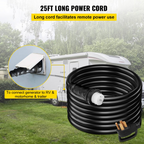 Cable de extensión para generador de 25 pies y 50 amperios | VEVOR