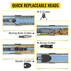 Cable de limpieza de desagües de 30, 5 metros x | VEVOR