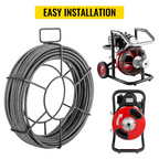 Cable de limpieza de desagües de 30, 5 m x, 9,5 mm | VEVOR