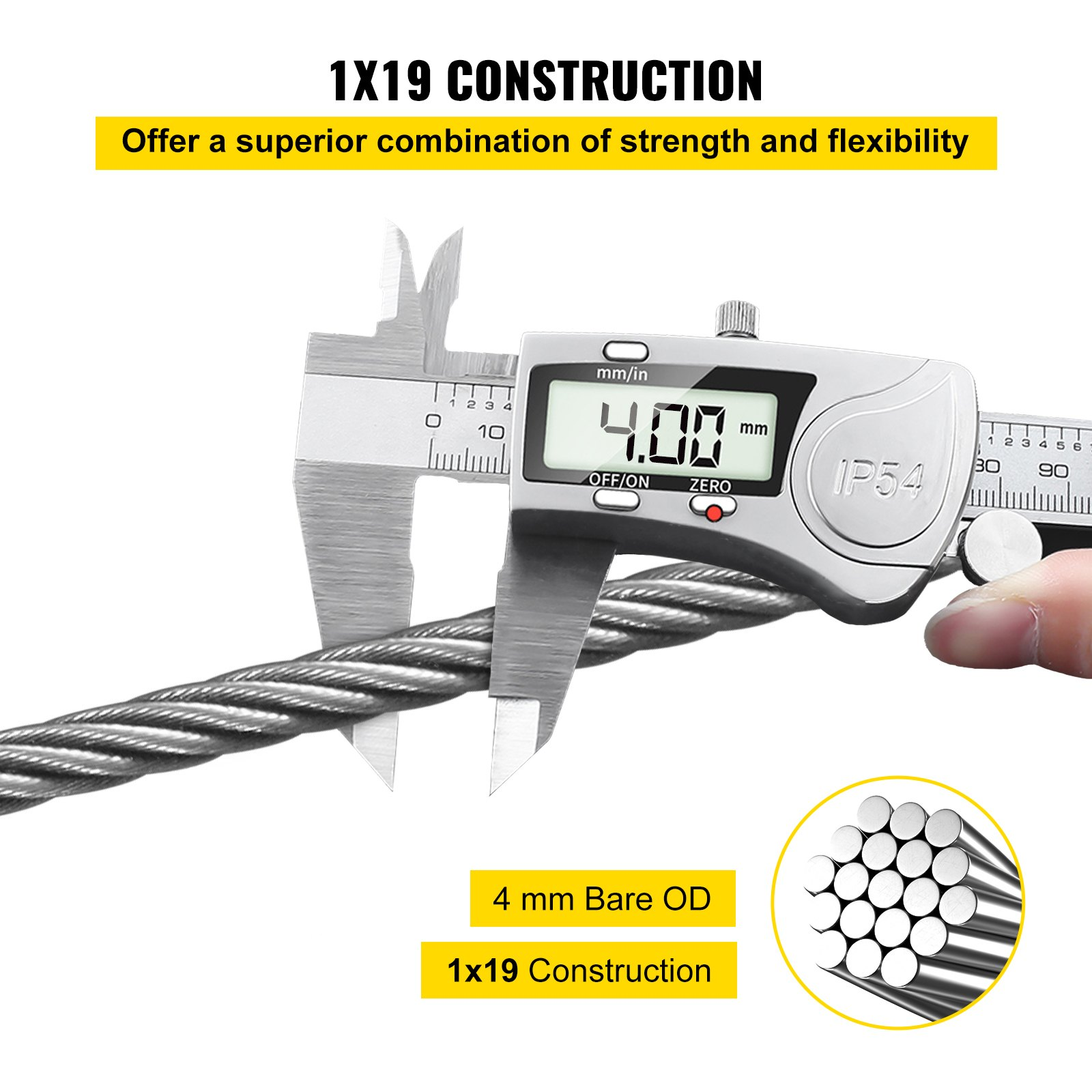 Cable de acero inoxidable | VEVOR
