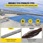 Cable de acero inoxidable | VEVOR