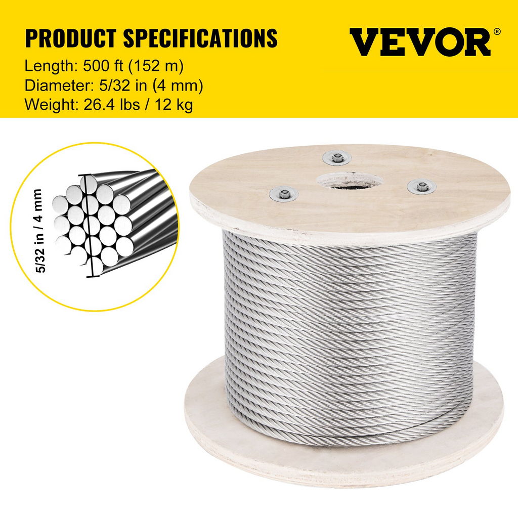 Cable de acero inoxidable | VEVOR