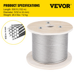 Cable de acero inoxidable | VEVOR