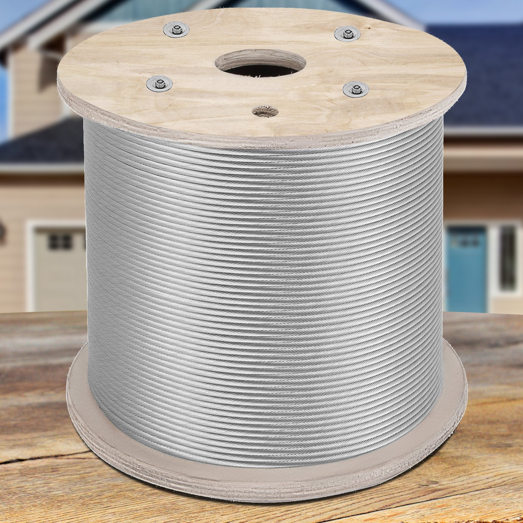 Cable de acero inoxidable de 1/4" y 200 pies | VEVOR