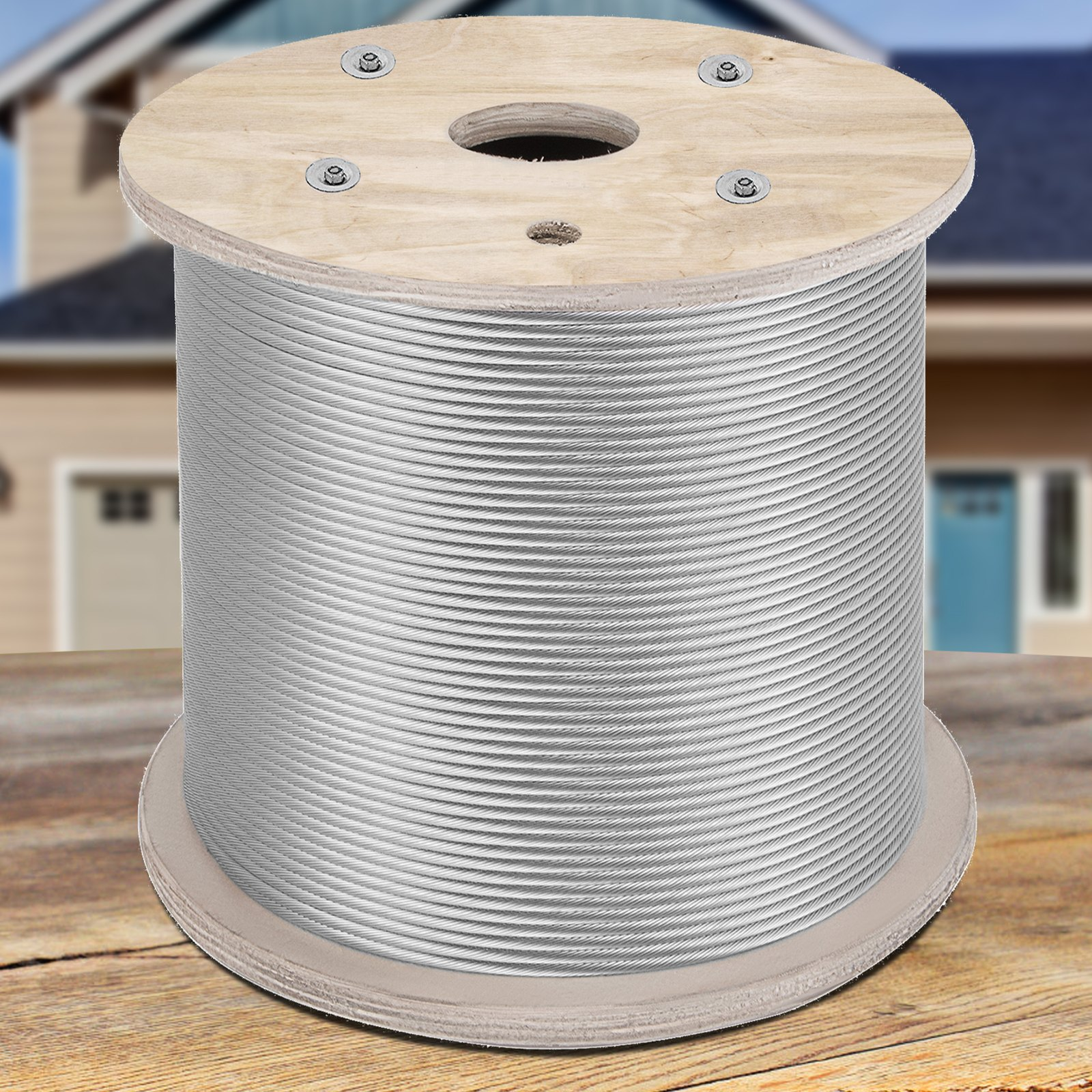 Cable de acero inoxidable de 1/4" y 200 pies | VEVOR