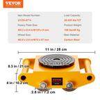 4PCS Carro de transporte de maquinaria con patines | VEVOR