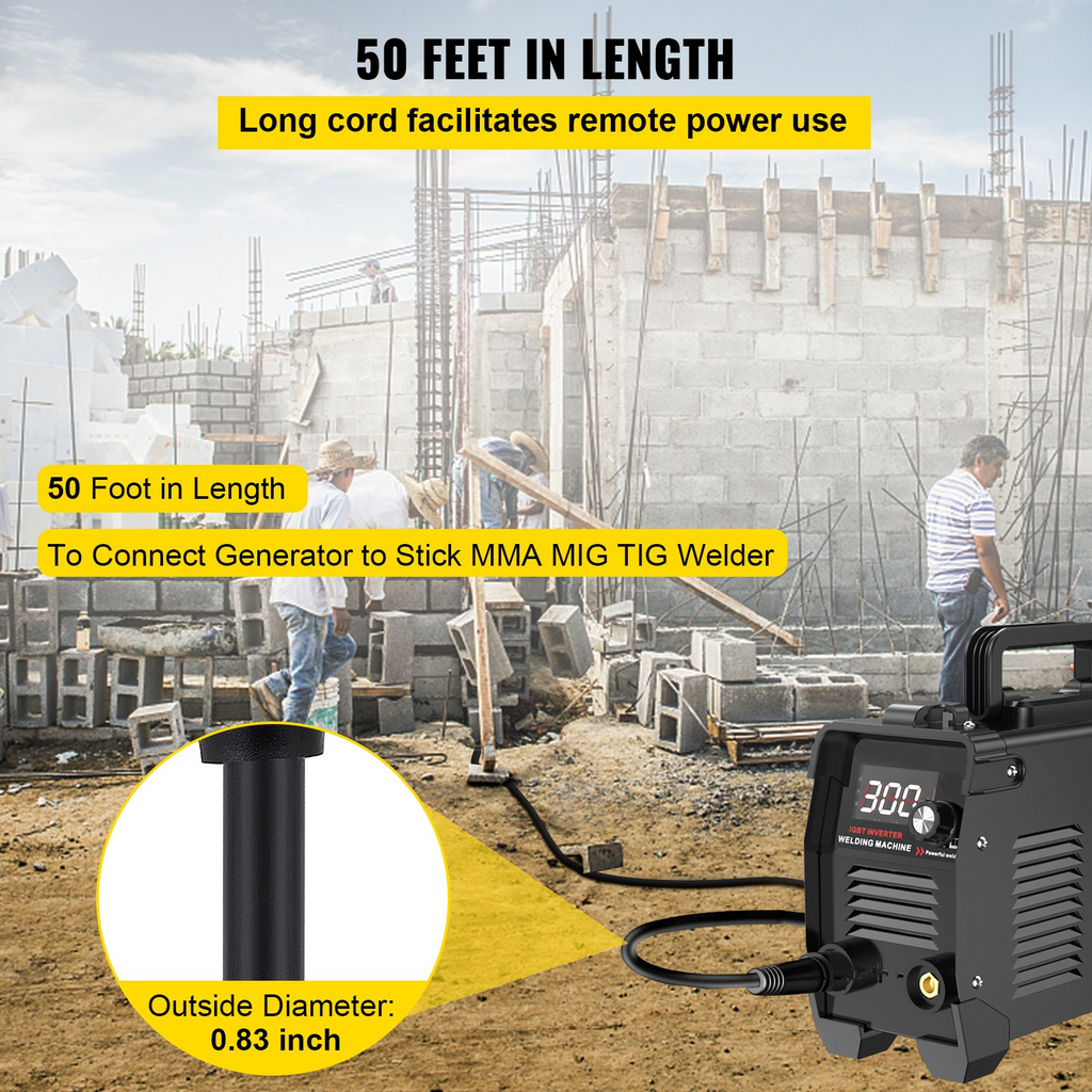 Cable de extensión para soldadora de 40 amperios | VEVOR