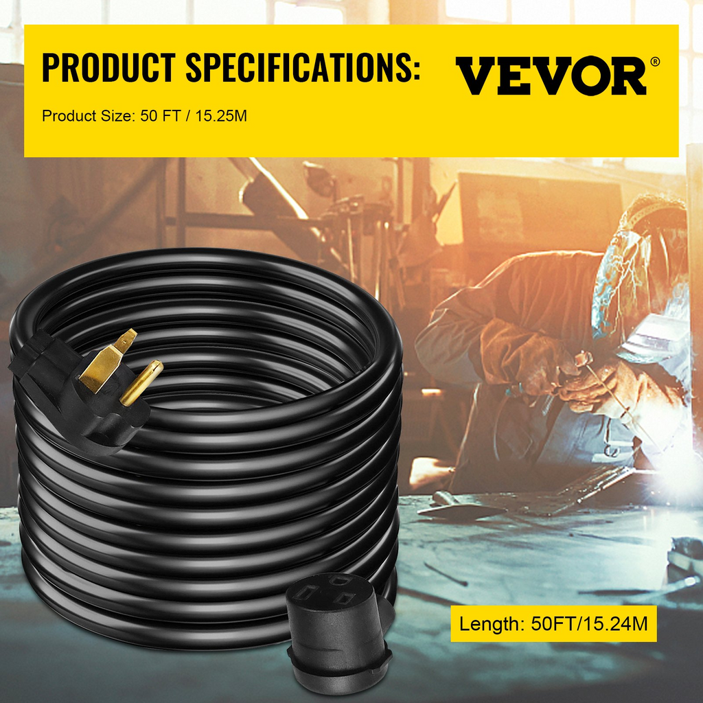 Cable de extensión para soldadora de 40 amperios | VEVOR