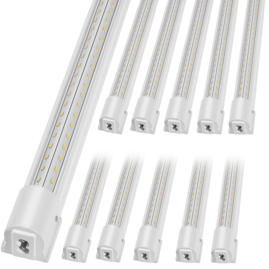 Paquete de 10 luces LED para taller, 2, 4 m (8 pies) | VEVOR