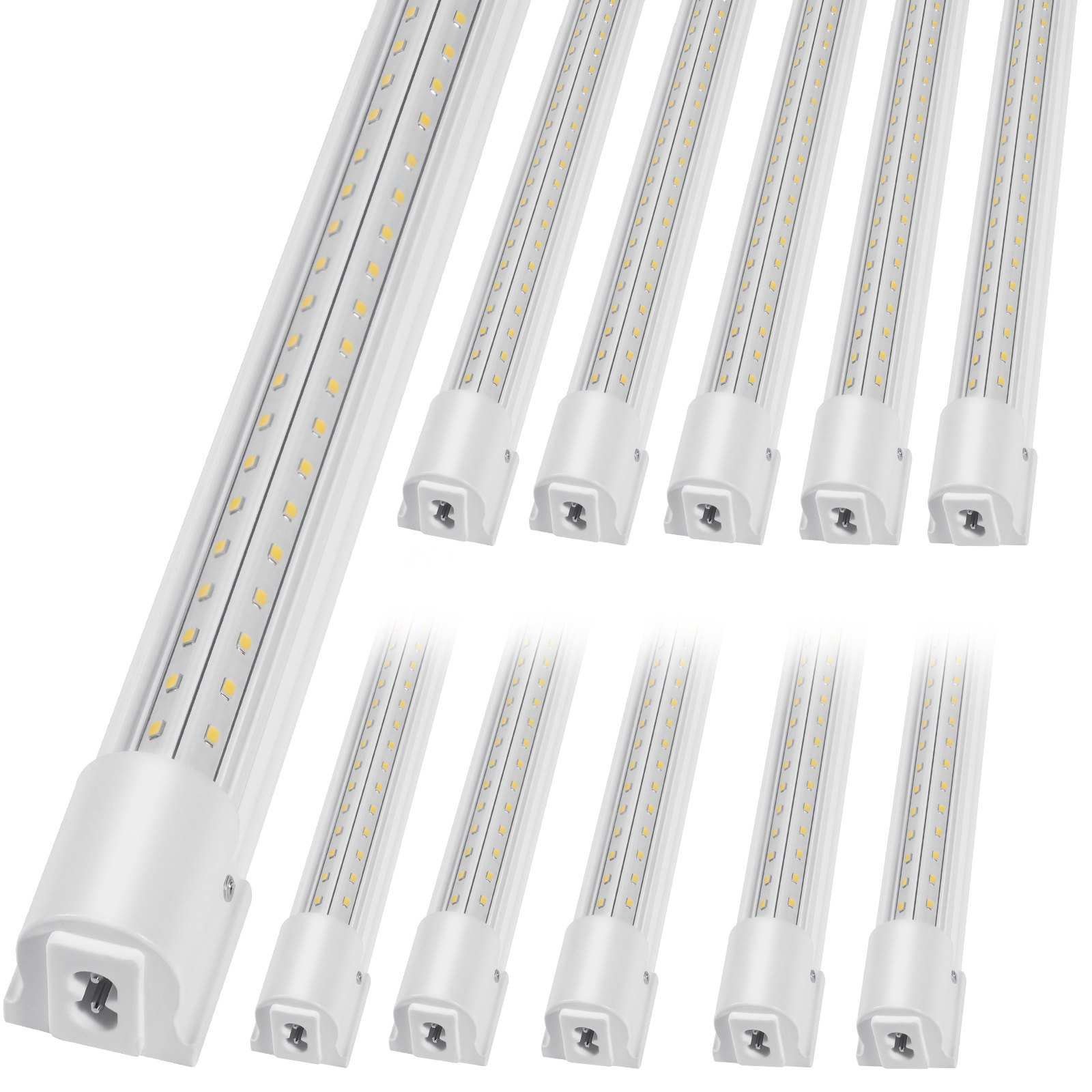 Paquete de 10 luces LED para taller, 2, 4 m (8 pies) | VEVOR