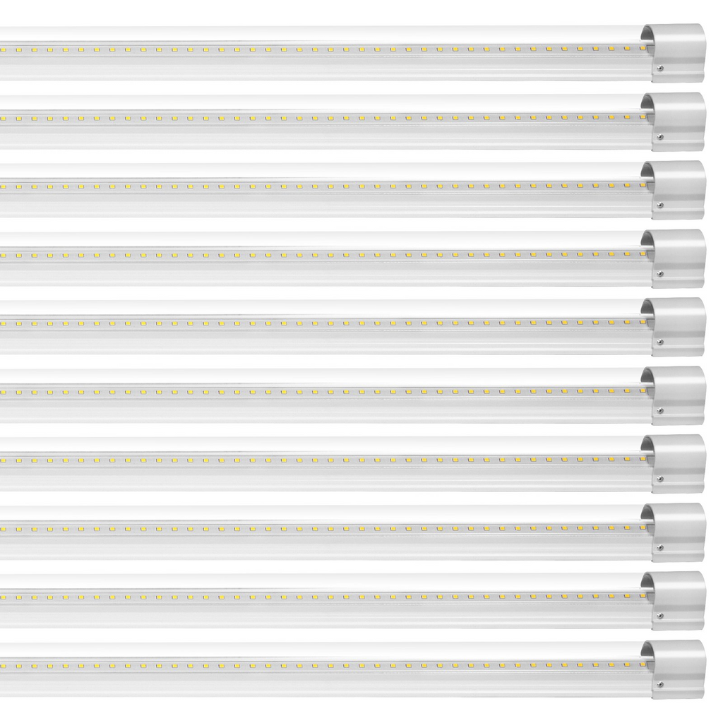 Paquete de 10 luces LED para taller, 2, 4 m (8 pies) | VEVOR