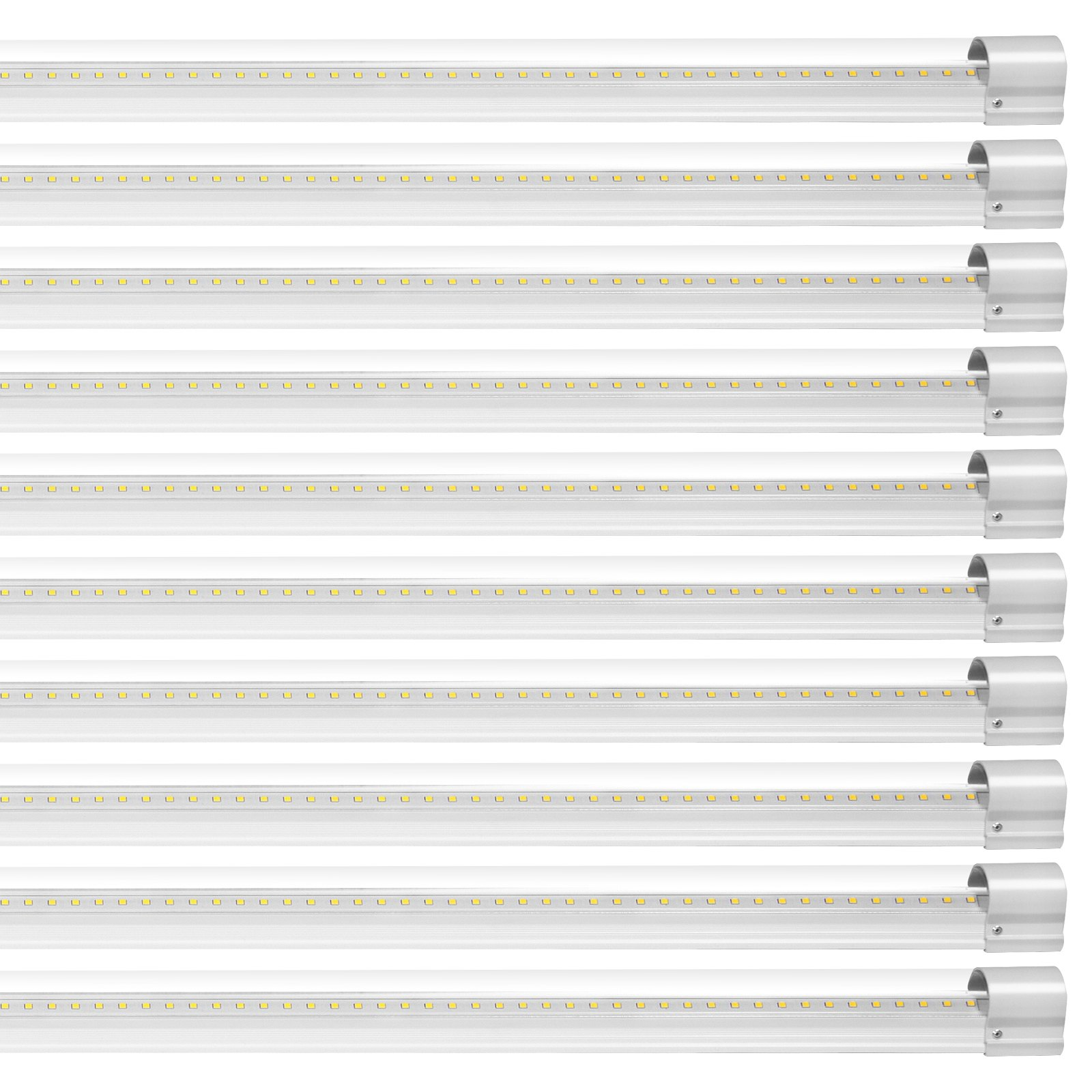 Paquete de 10 luces LED para taller, 2, 4 m (8 pies) | VEVOR