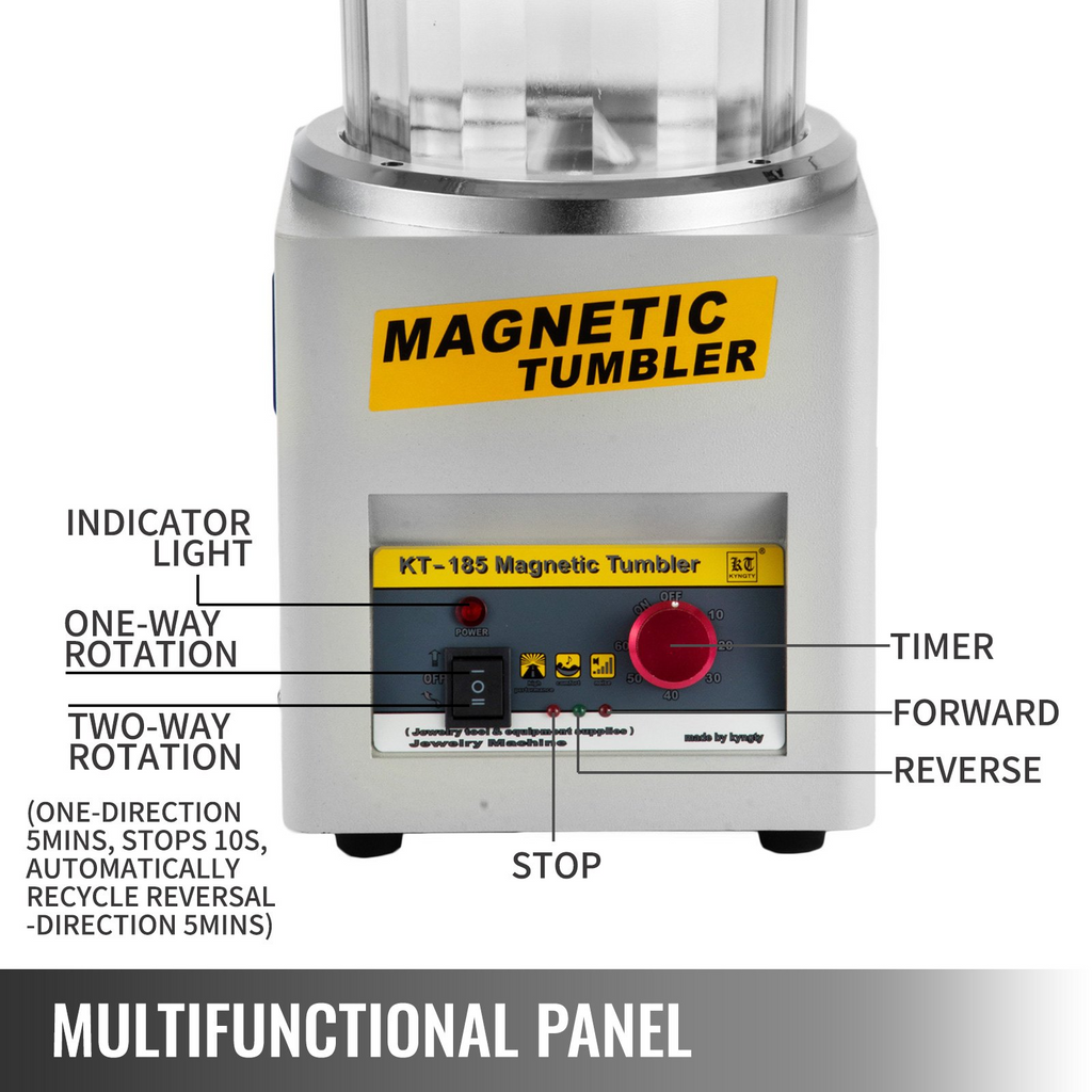 Pulidora magnética, pulidora de joyería de 180 mm | VEVOR