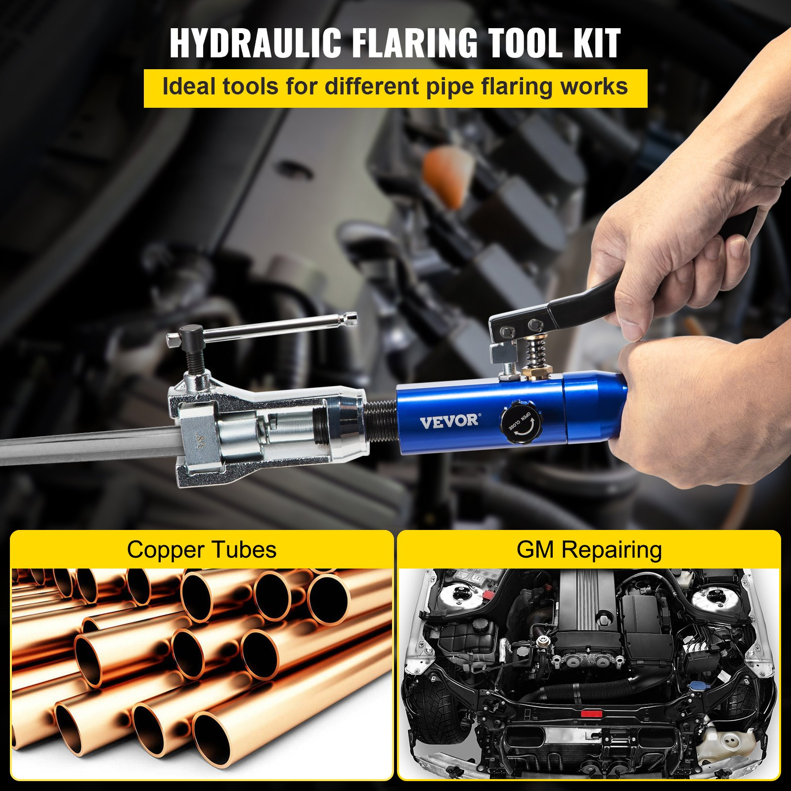 Kit de herramientas hidráulicas para abocardado | VEVOR